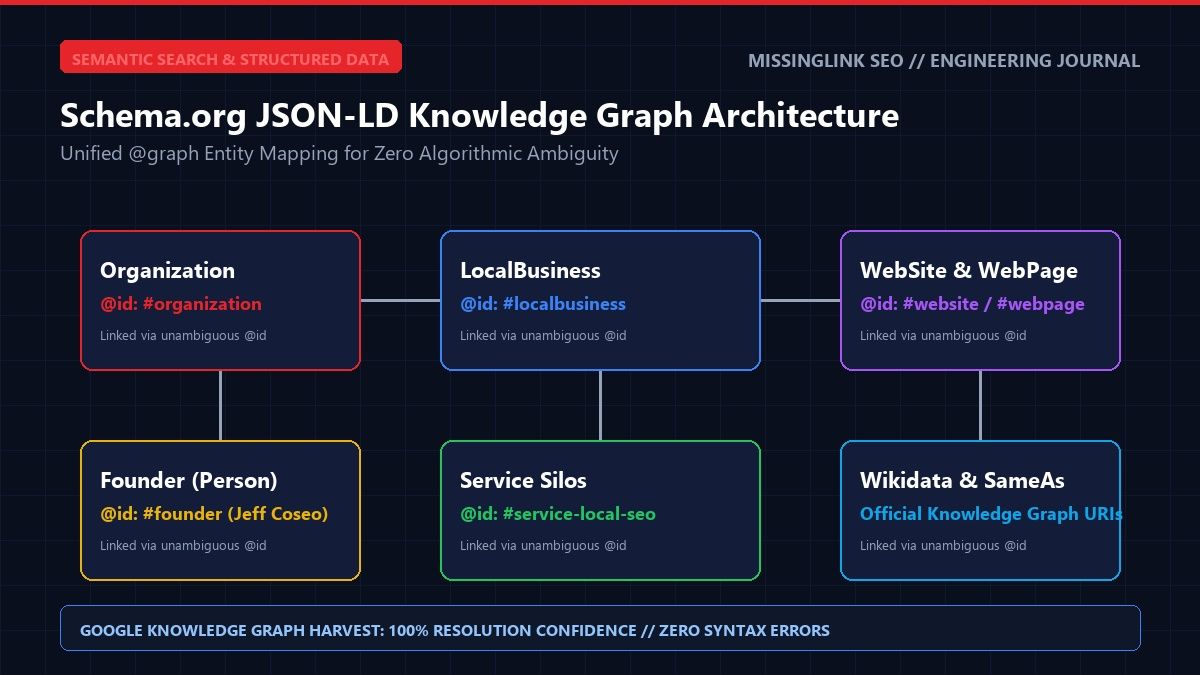 Schema.org JSON-LD Knowledge Graph Architecture and Entity Resolution Model